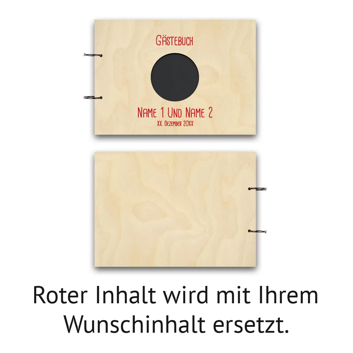 Personalisiertes Hochzeit Fotoalbum A4 - Kreis