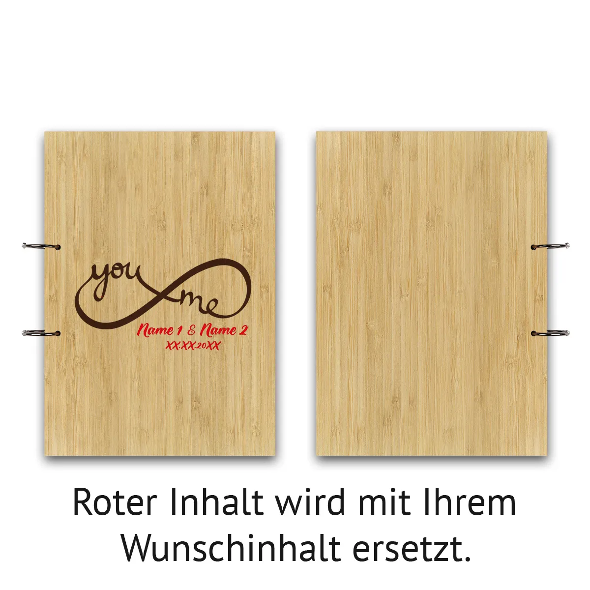 Personalisiertes Hochzeit Gästebuch A4 - you and me