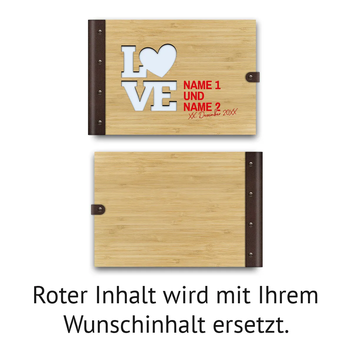 Personalisiertes Hochzeit Gästebuch A4 - Love