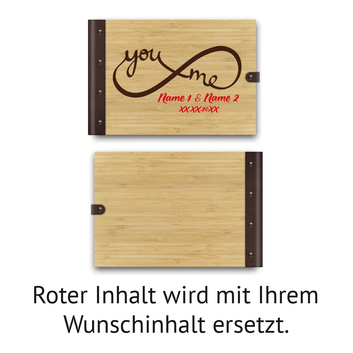 Personalisiertes Hochzeit Gästebuch A4 - you and me