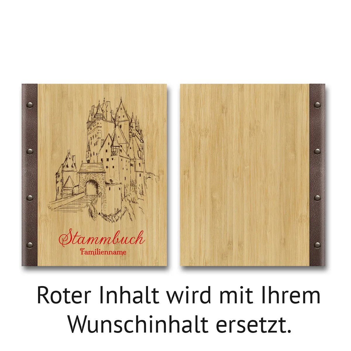 Personalisiertes Stammbuch - Mittelalter Burg