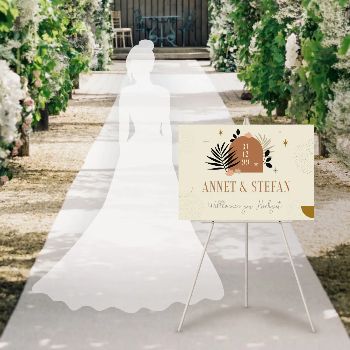 Personalisiertes Willkommensschild zur Hochzeit - Boho Dream