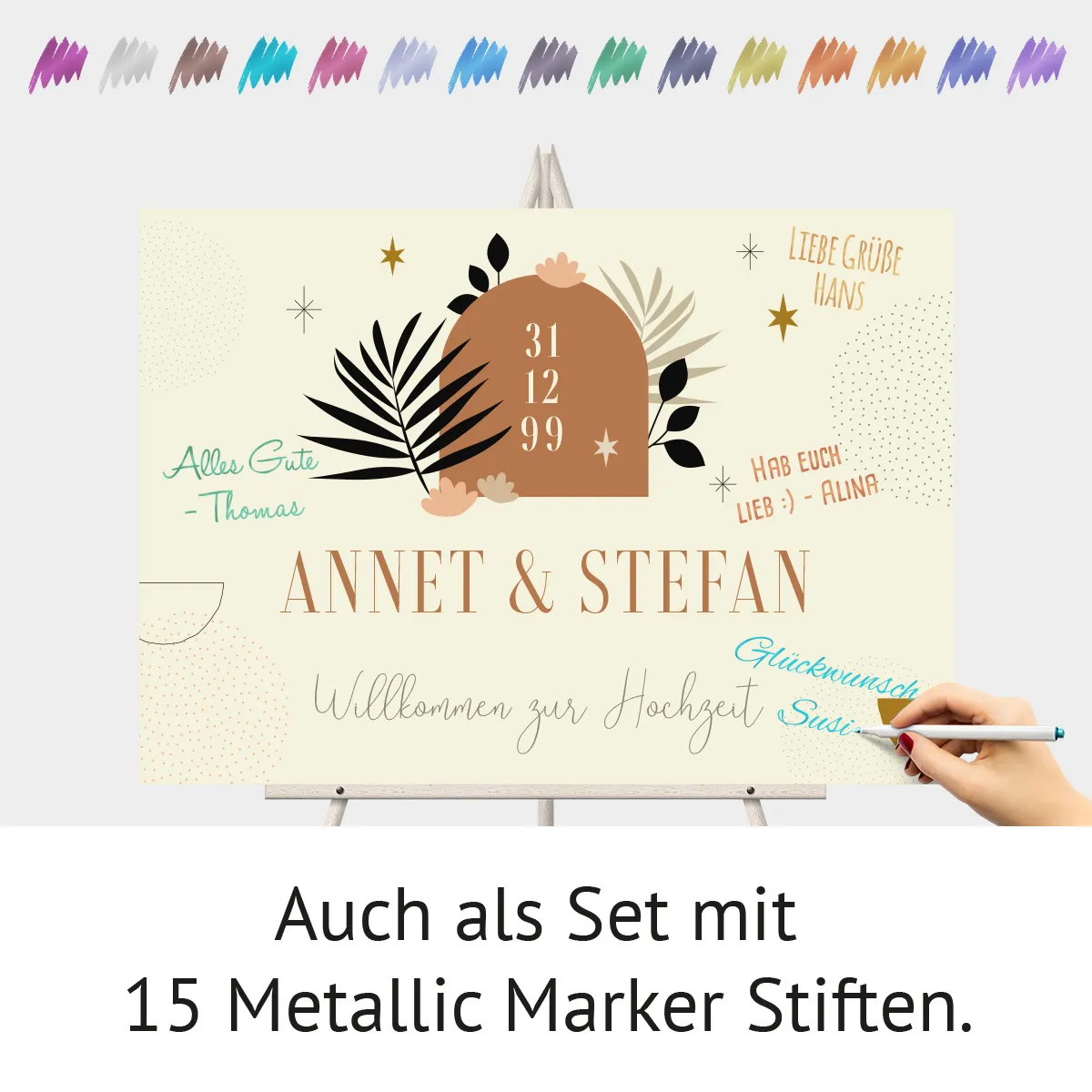 Personalisiertes Willkommensschild zur Hochzeit - Boho Dream