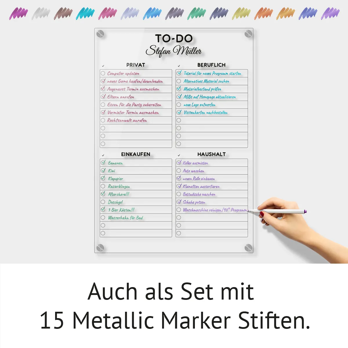 Personalisierte Acrylglas To-Do Liste