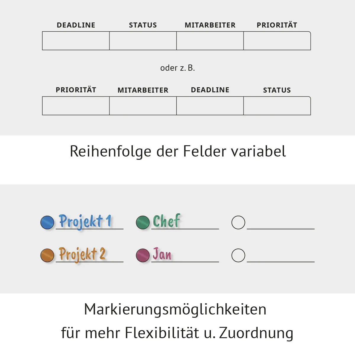 Personalisierte Acrylglas Projekt To-Do Liste für Unternehmen